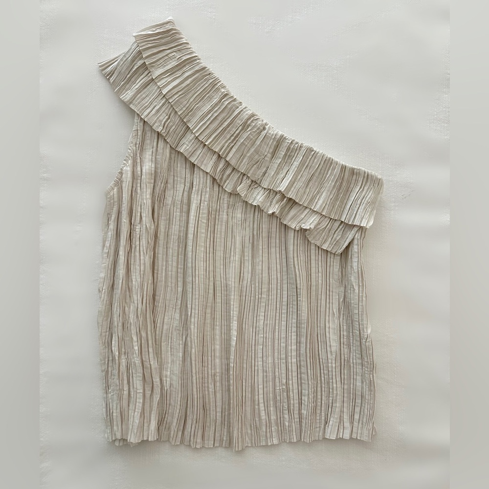 Ulla Johnson One-Shoulder Top w/ Ruffle - Picture 2 of 12